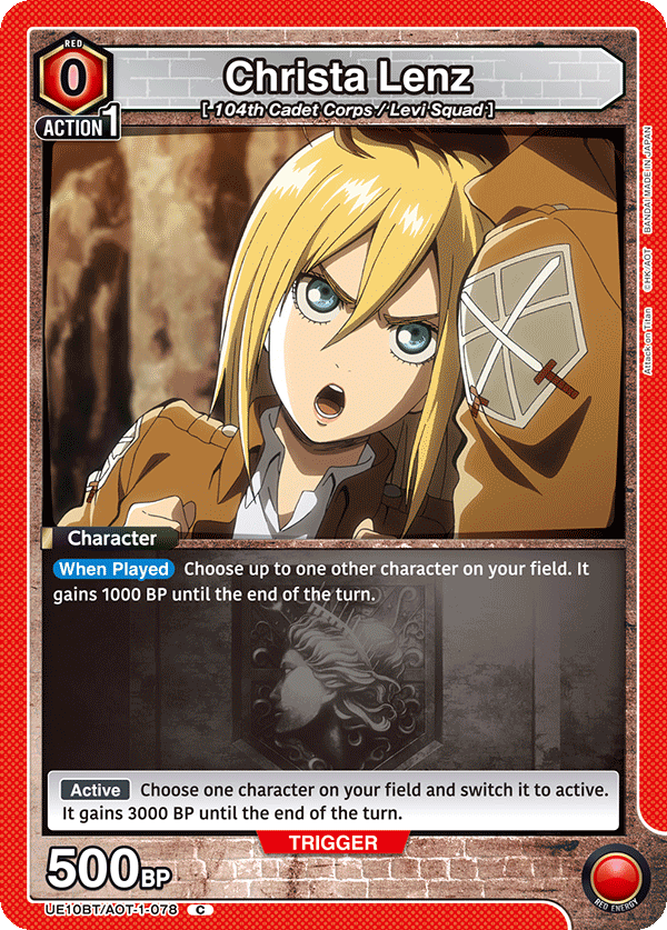 Christa Lenz, UE10BT: Attack on Titan · UE10BT/AOT-1-078