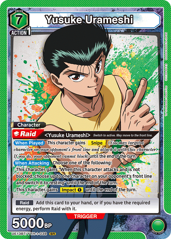 Yusuke Urameshi, UE13BT: Yu Yu Hakusho: Ghost Files · UE13BT/YYH-1-038