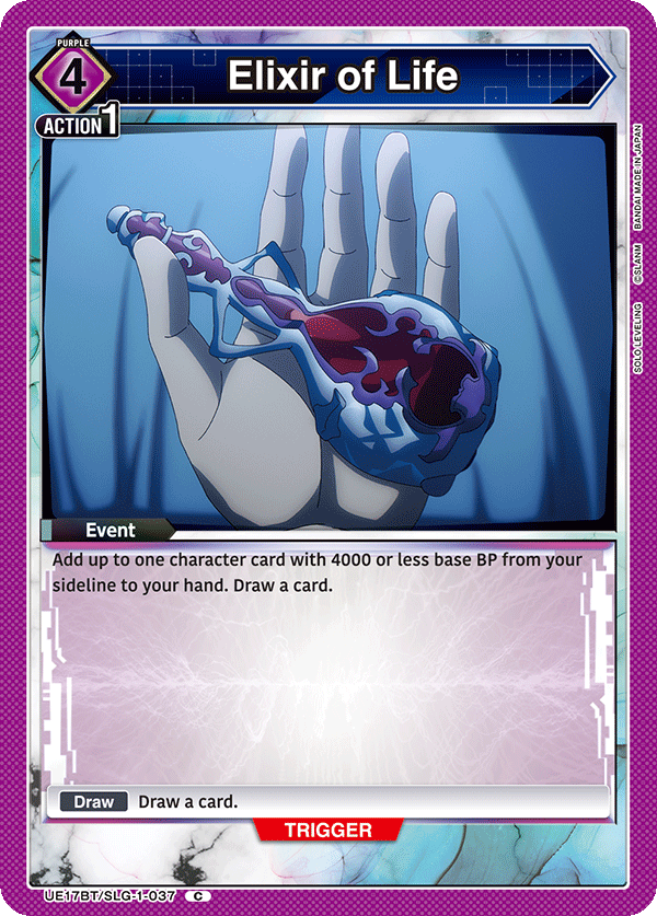 Elixir of Life, UE17BT: SOLO LEVELING Release Event Cards · UE17BT/SLG-1-037