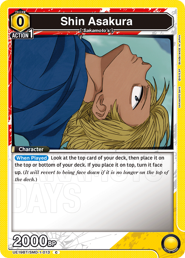 Shin Asakura, UE19BT: SAKAMOTO DAYS Release Event Cards · UE19BT/SMD-1-013