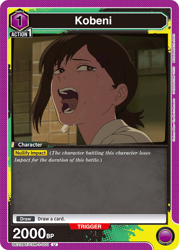 Kobeni, UE22BT: CHAINSAW MAN Release Event Cards · UE22BT/CSM-1-001