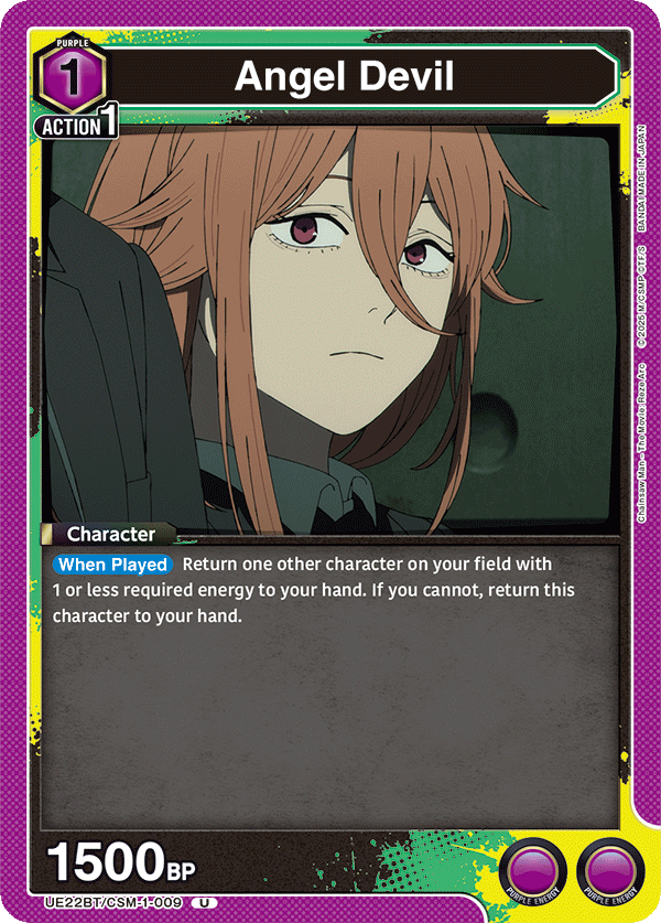 Angel Devil, UE22BT: CHAINSAW MAN Release Event Cards · UE22BT/CSM-1-009