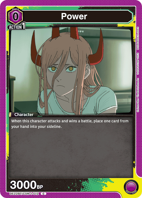 Power, UE22BT: CHAINSAW MAN Release Event Cards · UE22BT/CSM-1-012