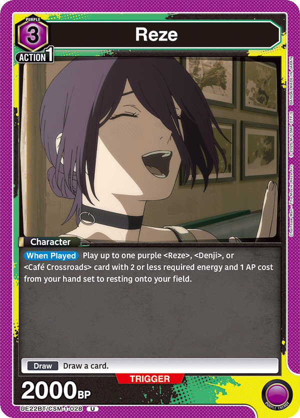 Reze, UE22BT: CHAINSAW MAN Release Event Cards · UE22BT/CSM-1-028