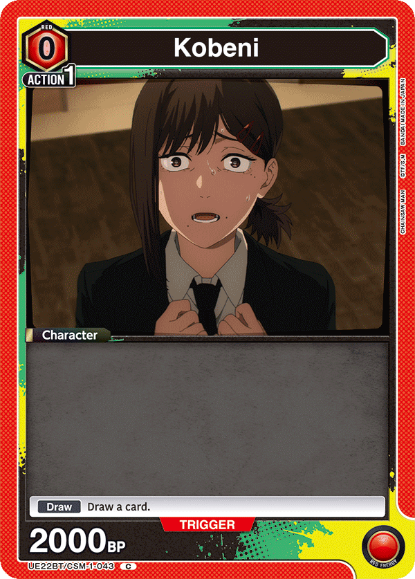 Kobeni, UE22BT: CHAINSAW MAN Release Event Cards · UE22BT/CSM-1-043