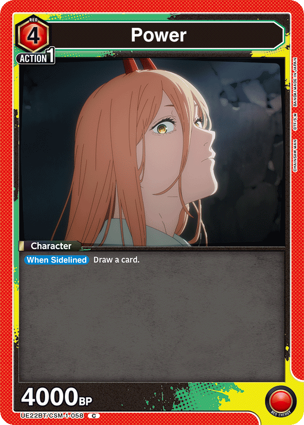 Power, UE22BT: CHAINSAW MAN Release Event Cards · UE22BT/CSM-1-058
