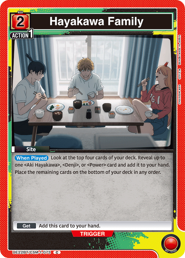 Hayakawa Family, UE22BT: CHAINSAW MAN Release Event Cards · UE22BT/CSM-1-073