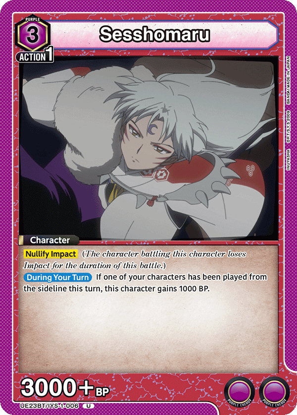 Sesshomaru, UE23BT: Inuyasha · UE23BT/IYS-1-006