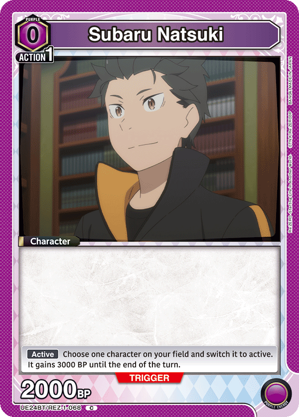 Subaru Natsuki, UE24BT: Re:ZERO -Starting Life in Another World- · UE24BT/REZ-1-068