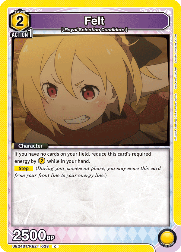 Felt, UE24ST: Re:ZERO -Starting Life in Another World- Starter Deck · UE24ST/REZ-1-028