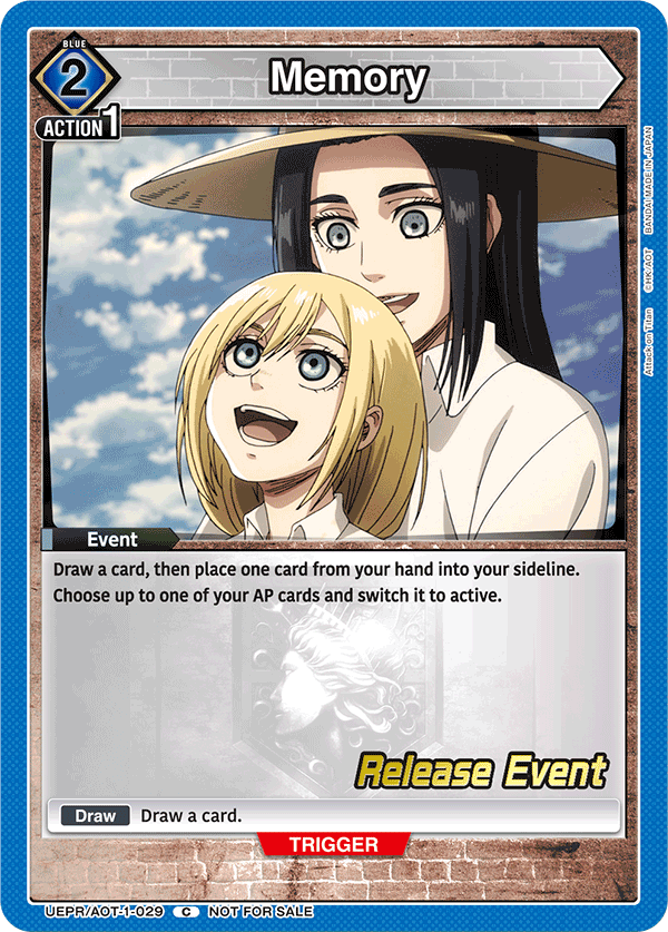 Memory, UE10BT: Attack on Titan Release Event Cards · UEPR/AOT-1-029