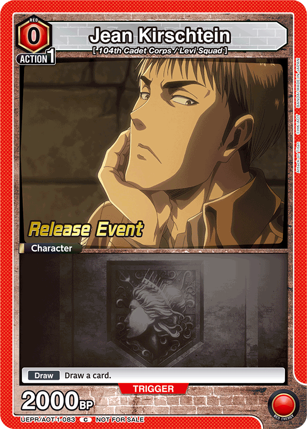 Jean Kirschtein, UE10BT: Attack on Titan Release Event Cards · UEPR/AOT-1-083