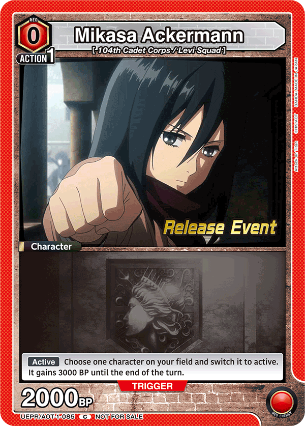 Mikasa Ackermann, UE10BT: Attack on Titan Release Event Cards · UEPR/AOT-1-085