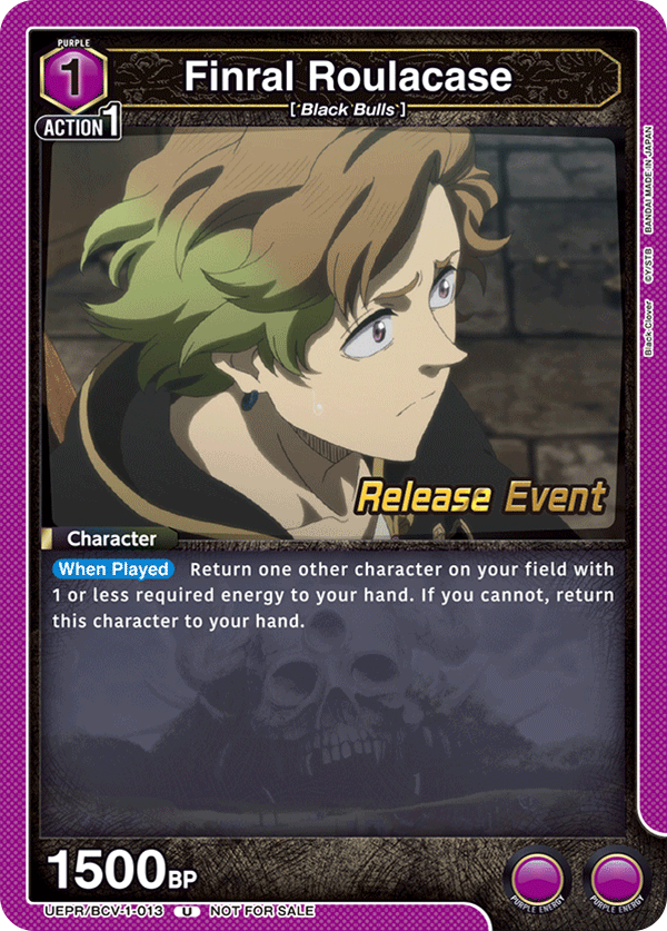 Finral Roulacase, UE08BT: Black Clover Release Event Cards · UEPR/BCV-1-013