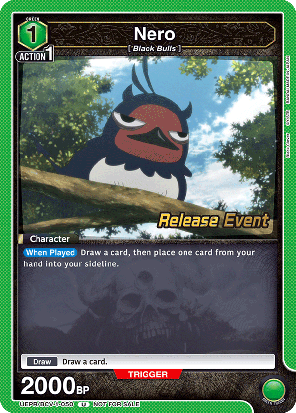 Nero, UE08BT: Black Clover Release Event Cards · UEPR/BCV-1-050