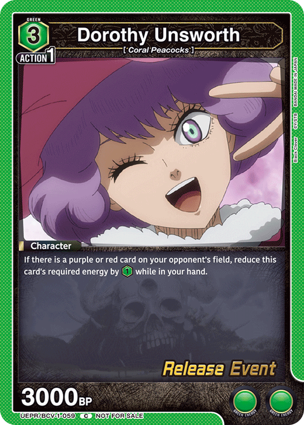 Dorothy Unsworth, UE08BT: Black Clover Release Event Cards · UEPR/BCV-1-059