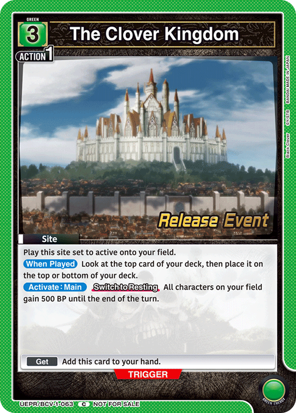 The Clover Kingdom, UE08BT: Black Clover Release Event Cards · UEPR/BCV-1-063