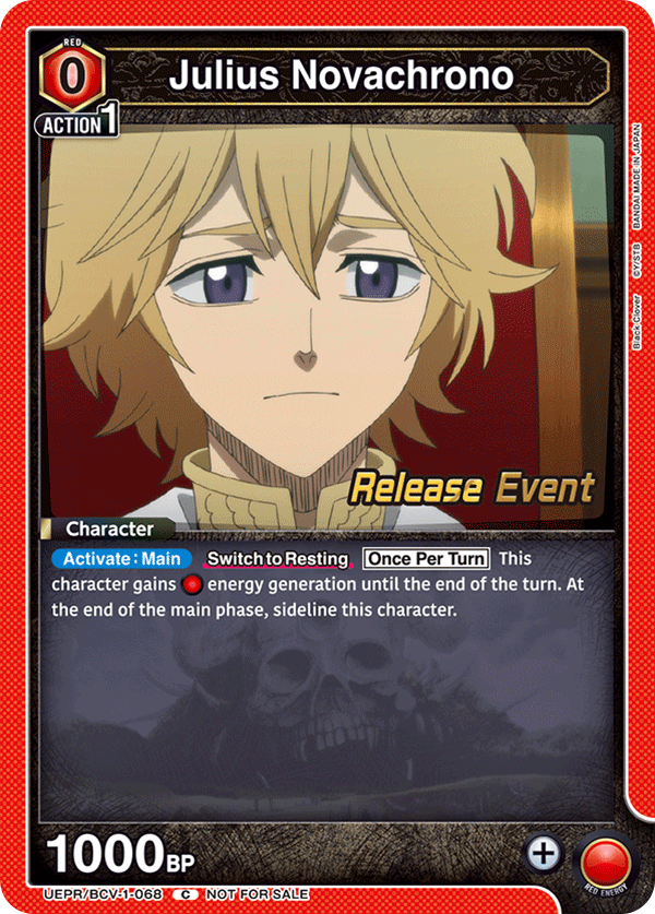 Julius Novachrono, UE08BT: Black Clover Release Event Cards · UEPR/BCV-1-068