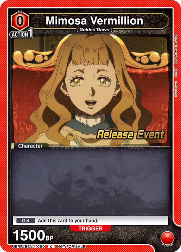 Mimosa Vermillion, UE08BT: Black Clover Release Event Cards · UEPR/BCV-1-090