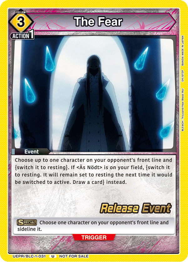 The Fear, UE01BT: BLEACH: Thousand-Year Blood War Release Event Cards · UEPR/BLC-1-031