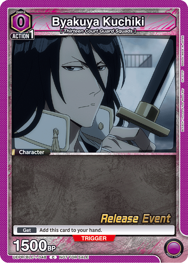 Byakuya Kuchiki, UE01BT: BLEACH: Thousand-Year Blood War Release Event Cards · UEPR/BLC-1-048