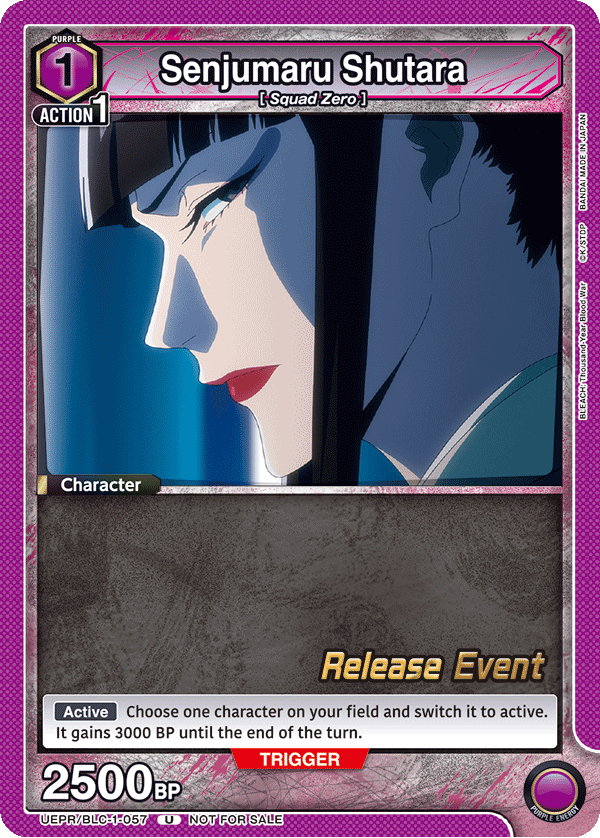 Senjumaru Shutara, UE01BT: BLEACH: Thousand-Year Blood War Release Event Cards · UEPR/BLC-1-057