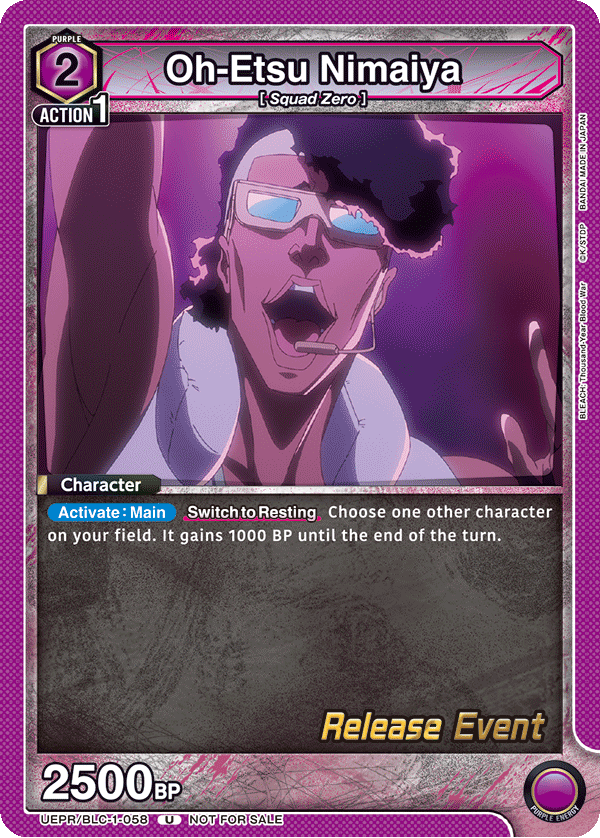 Oh-Etsu Nimaiya, UE01BT: BLEACH: Thousand-Year Blood War Release Event Cards · UEPR/BLC-1-058