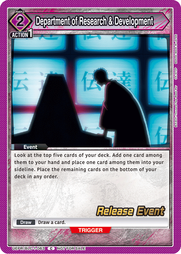 Department of Research & Development, UE01BT: BLEACH: Thousand-Year Blood War Release Event Cards · UEPR/BLC-1-063