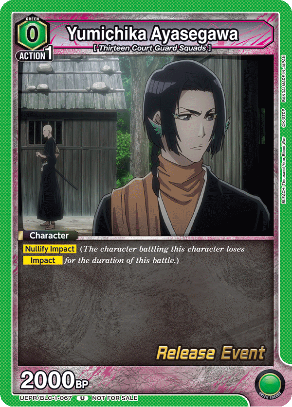 Yumichika Ayasegawa, UE01BT: BLEACH: Thousand-Year Blood War Release Event Cards · UEPR/BLC-1-067