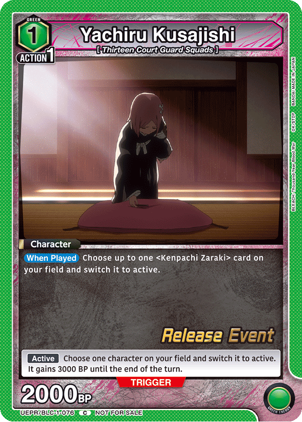 Yachiru Kusajishi, UE01BT: BLEACH: Thousand-Year Blood War Release Event Cards · UEPR/BLC-1-076