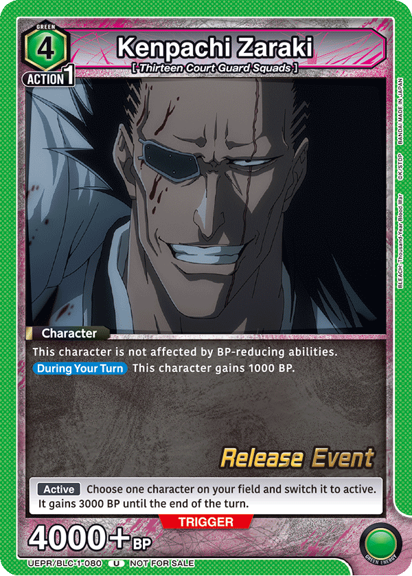Kenpachi Zaraki, UE01BT: BLEACH: Thousand-Year Blood War Release Event Cards · UEPR/BLC-1-080