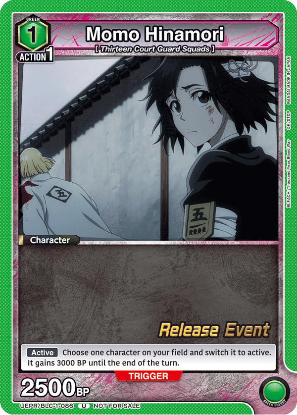 Momo Hinamori, UE01BT: BLEACH: Thousand-Year Blood War Release Event Cards · UEPR/BLC-1-086