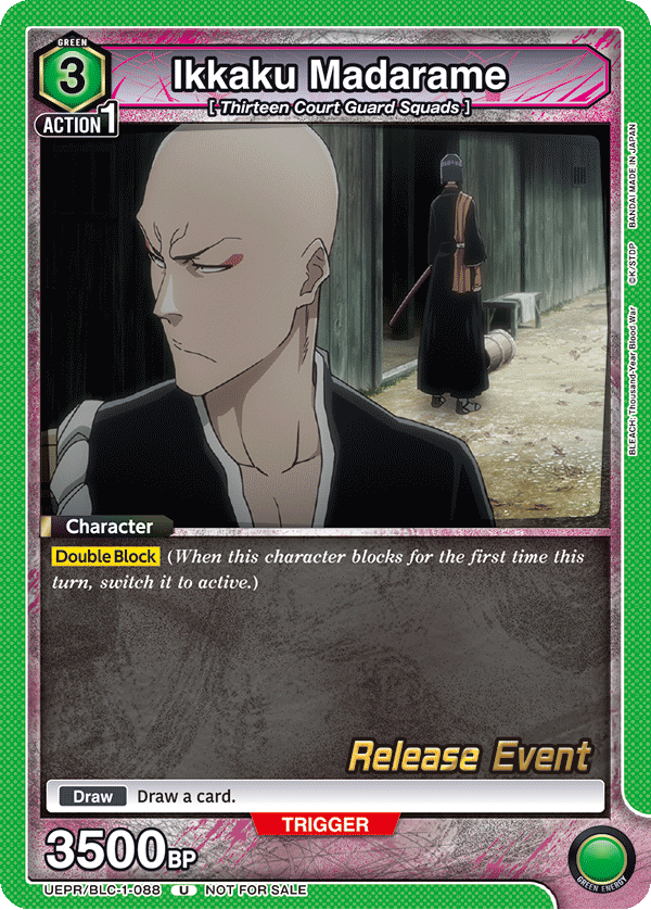 Ikkaku Madarame, UE01BT: BLEACH: Thousand-Year Blood War Release Event Cards · UEPR/BLC-1-088