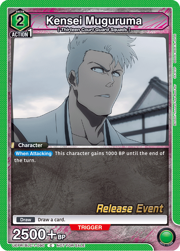 Kensei Muguruma, UE01BT: BLEACH: Thousand-Year Blood War Release Event Cards · UEPR/BLC-1-090