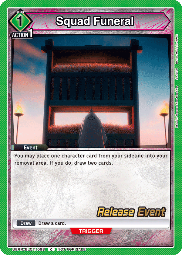 Squad Funeral, UE01BT: BLEACH: Thousand-Year Blood War Release Event Cards · UEPR/BLC-1-098
