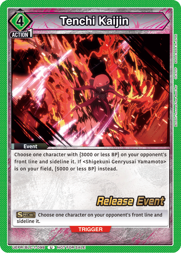 Tenchi Kaijin, UE01BT: BLEACH: Thousand-Year Blood War Release Event Cards · UEPR/BLC-1-099