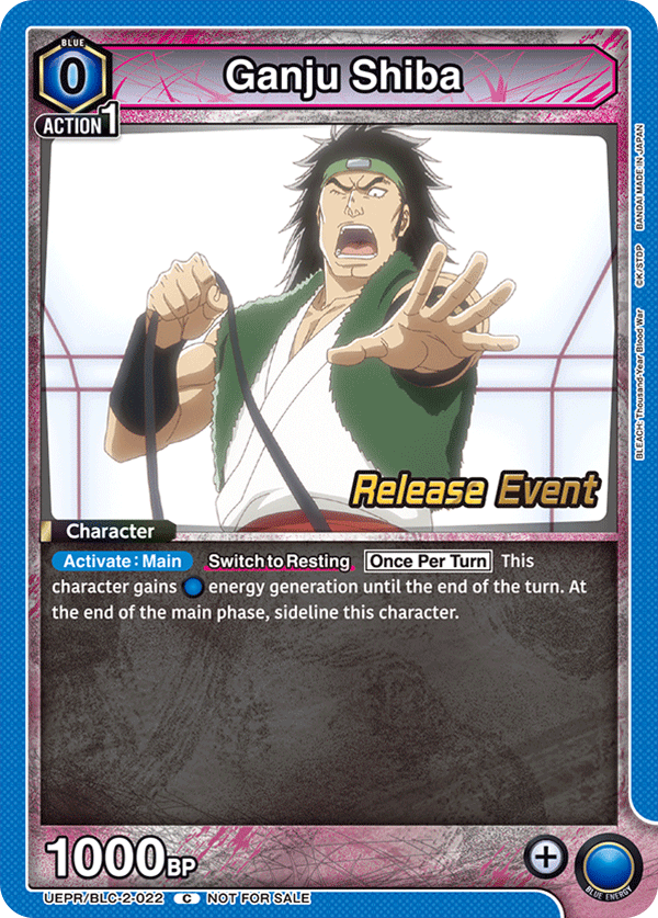 Ganju Shiba, UEX01BT: BLEACH: Thousand-Year Blood War Vol.2 Release Event Cards · UEPR/BLC-2-022