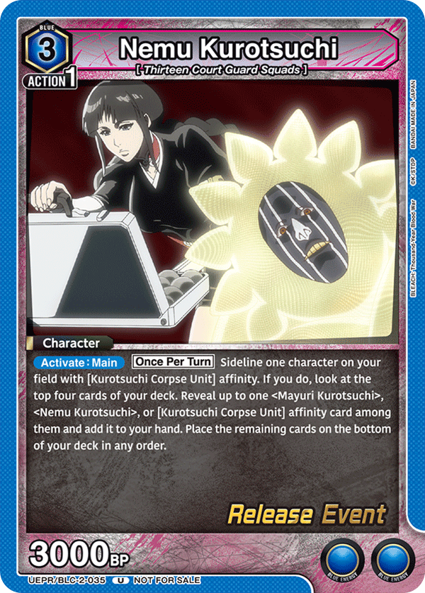 Nemu Kurotsuchi, UEX01BT: BLEACH: Thousand-Year Blood War Vol.2 Release Event Cards · UEPR/BLC-2-035
