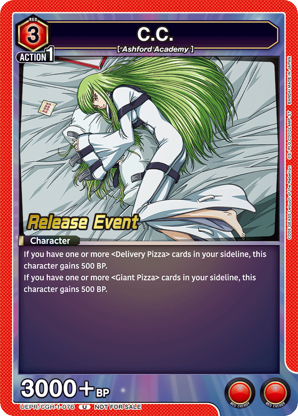 C.C., UE04BT: CODE GEASS: Lelouch of the Rebellion Release Event Cards · UEPR/CGH-1-076