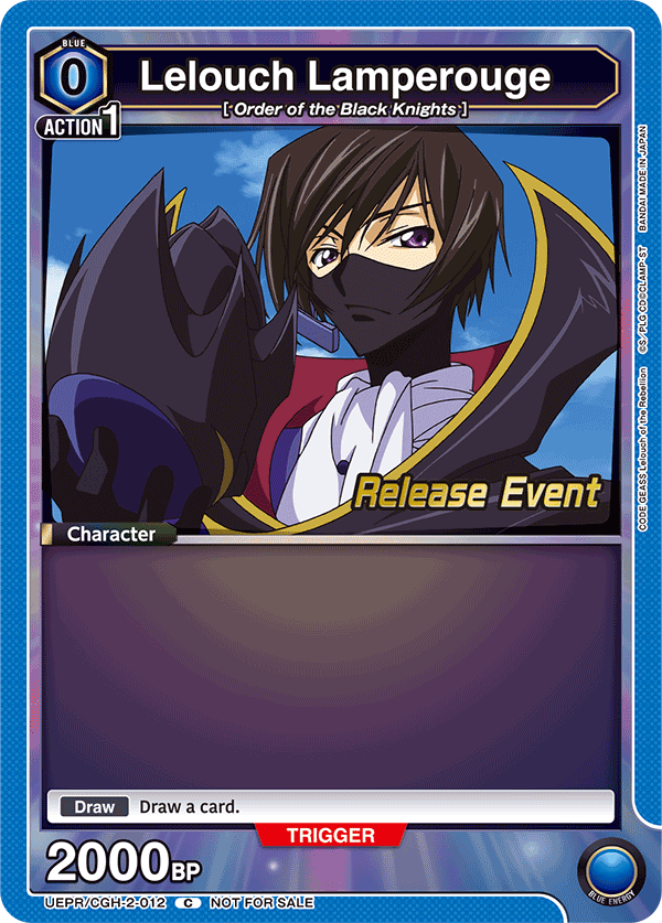 Lelouch Lamperouge, UEX03BT: CODE GEASS: Lelouch of the Rebellion Vol.2 Release Event Cards · UEPR/CGH-2-012