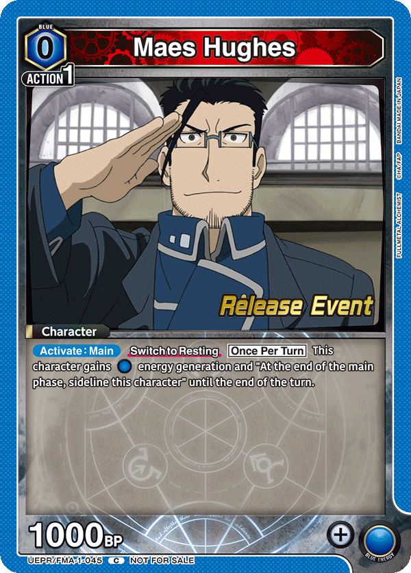 Maes Hughes, UE09BT: FULLMETAL ALCHEMIST Release Event Cards · UEPR/FMA-1-045
