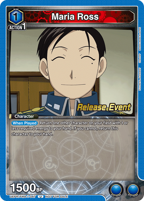 Maria Ross, UE09BT: FULLMETAL ALCHEMIST Release Event Cards · UEPR/FMA-1-047