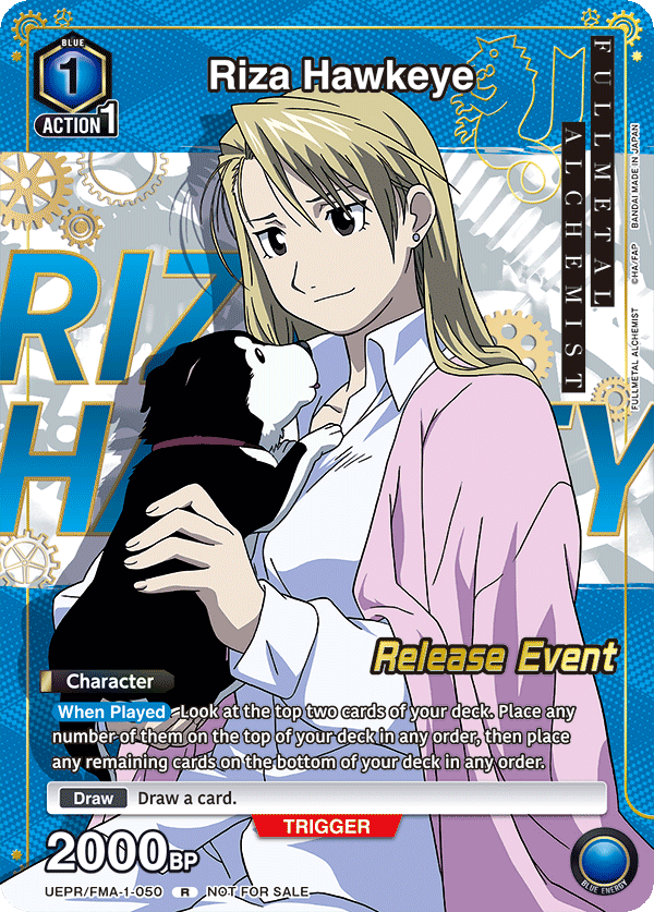 Riza Hawkeye, UE09BT: FULLMETAL ALCHEMIST Release Event Cards · UEPR/FMA-1-050