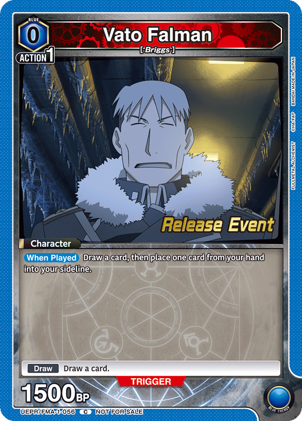 Vato Falman, UE09BT: FULLMETAL ALCHEMIST Release Event Cards · UEPR/FMA-1-056