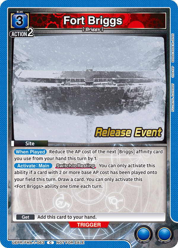 Fort Briggs, UE09BT: FULLMETAL ALCHEMIST Release Event Cards · UEPR/FMA-1-063