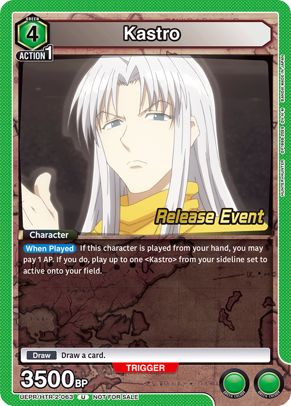 Kastro, UEX04BT: HUNTER X HUNTER Vol.2 Release Event Cards · UEPR/HTR-2-063