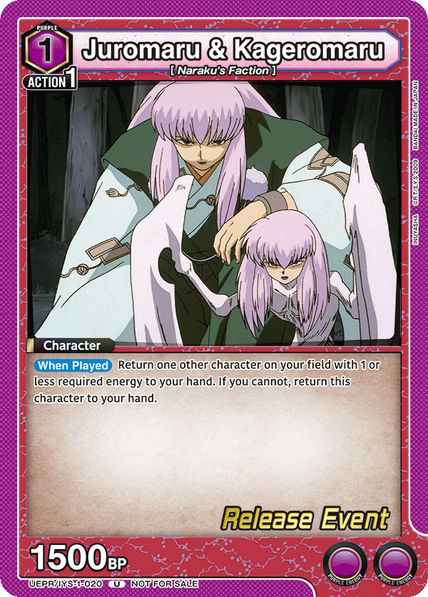 Juromaru & Kageromaru, UE23BT: Inuyasha Release Event Cards · UEPR/IYS-1-020