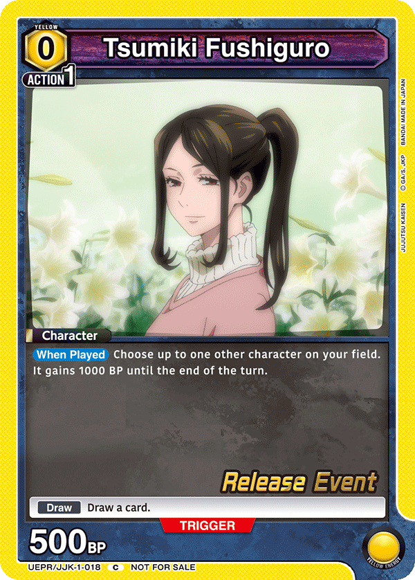 Tsumiki Fushiguro, UE03BT: Jujutsu Kaisen Release Event Cards · UEPR/JJK-1-018