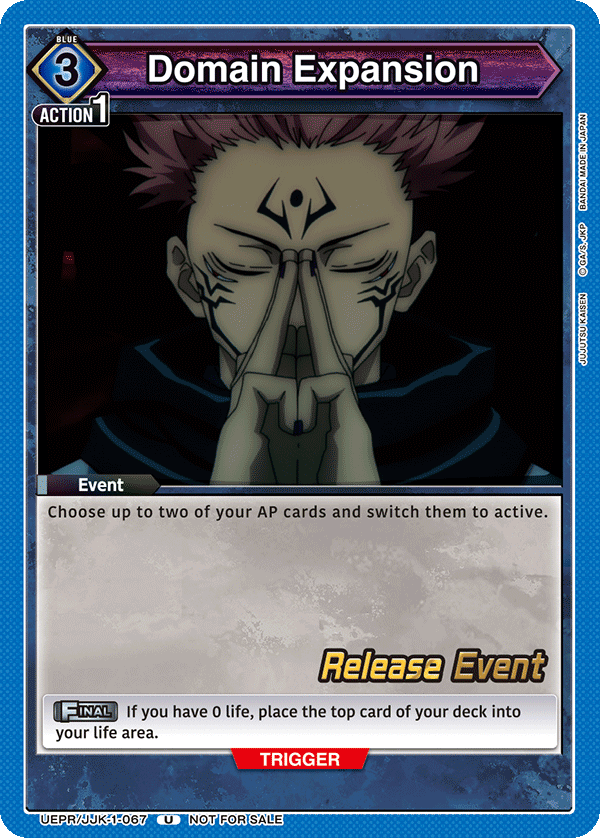 Domain Expansion, UE03BT: Jujutsu Kaisen Release Event Cards · UEPR/JJK-1-067