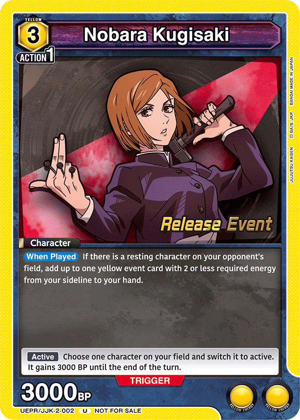 Nobara Kugisaki, UEX02BT: Jujutsu Kaisen Vol.2 Release Event Cards · UEPR/JJK-2-002